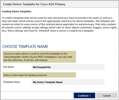 Create Device Template Assistant
